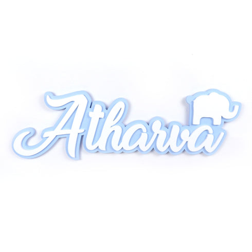 Personalised 3D Acrylic Name Plate - Elephant