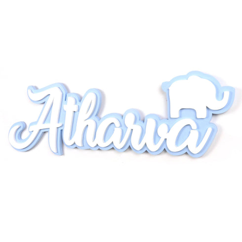 Personalised 3D Acrylic Name Plate - Elephant