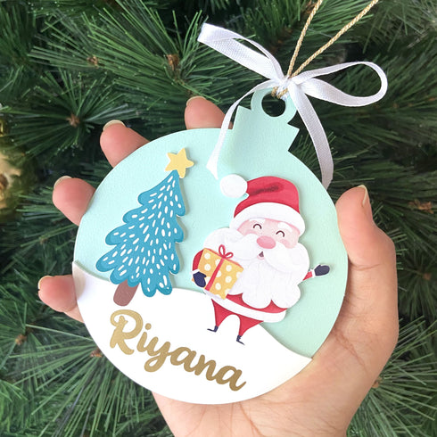 Personalised Christmas Bauble - Santa Claus