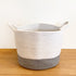 Grey Cotton Rope Storage Basket