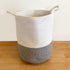 Grey Cotton Rope Storage Basket