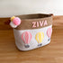 Pink Hot Air Balloons - Jute & Cotton Rope Storage Basket