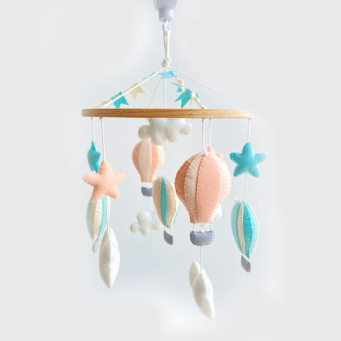 Hot Air Balloon -Into The Skies Cot Mobile