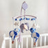 Blue Hot Air Balloon Cot Mobile