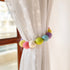 Multicolour Felt Ball - Curtain Tie Pair