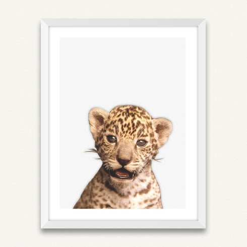 Little Leopard - Minimalist Framed Wall Art