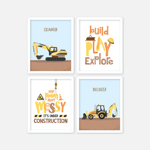 Construction Theme Quote Wall Art