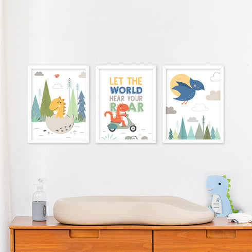 Dinosaur Adventures Wall Art Frame Set