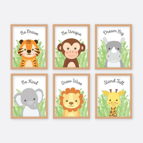 Wild Animal Portrait Frames Set
