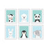 Monochrome Animal Portrait Frames Set