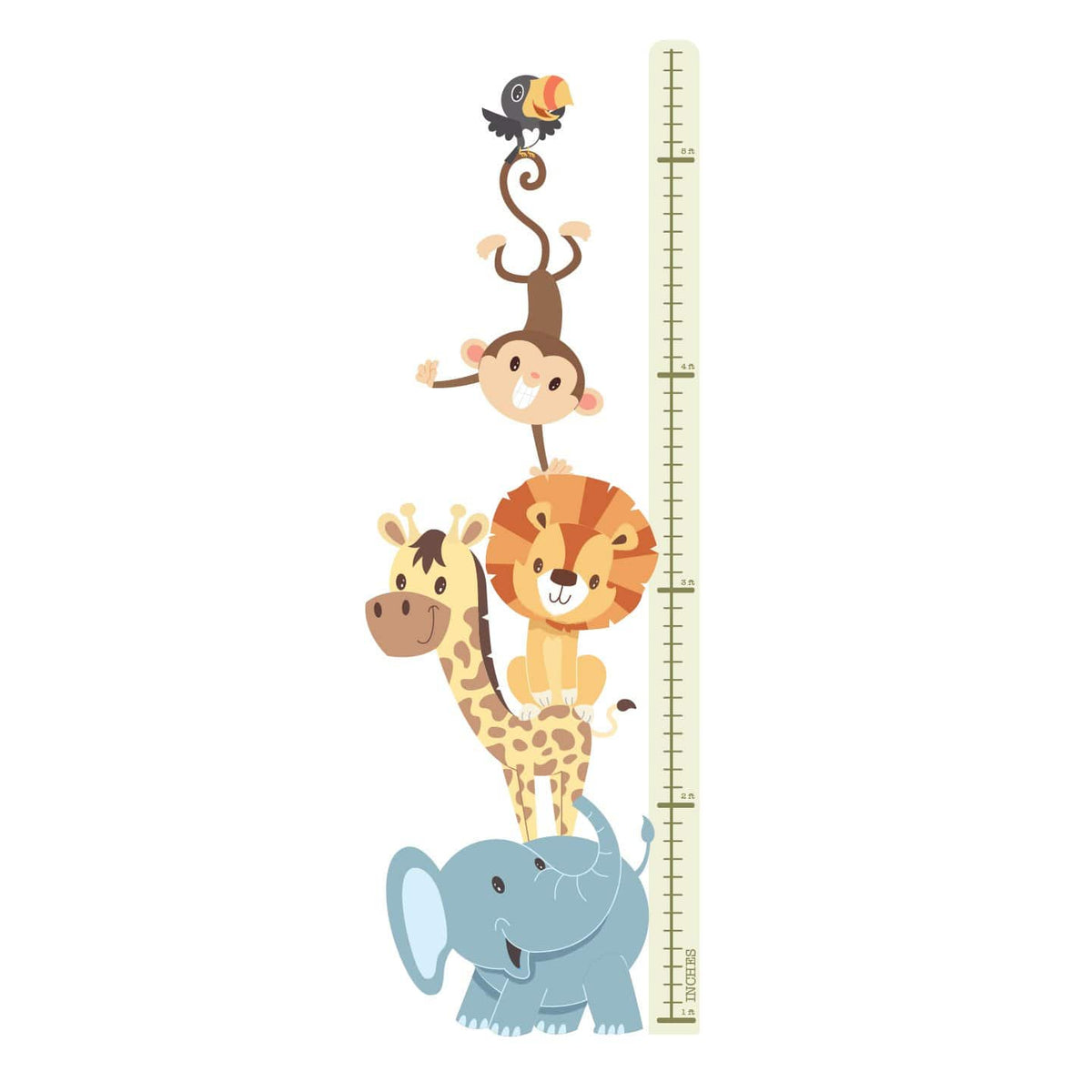 Safari Animals - Height Chart Sticker – GWD Kids
