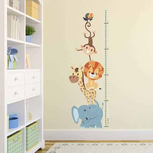 Safari Animals - Removable Height Chart Sticker