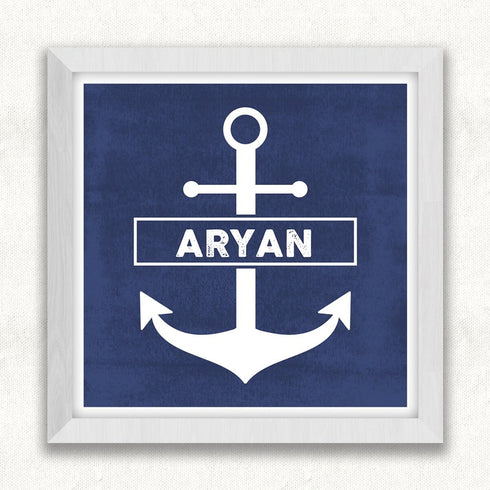 Personalised Anchor Framed Wall Art
