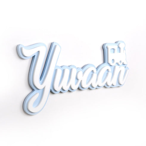 Personalised 3D Acrylic Name Plate - Engine