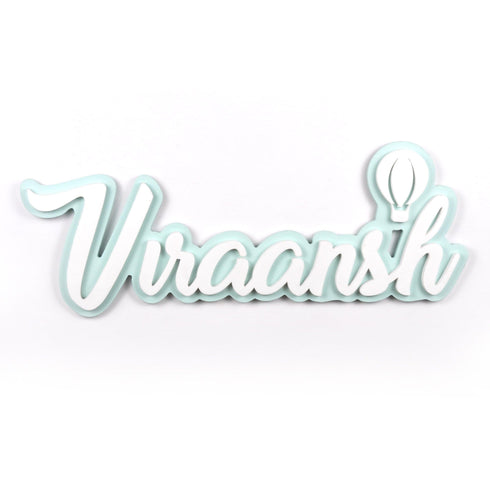 Personalised 3D Acrylic Name Plate - Hot Air Balloon