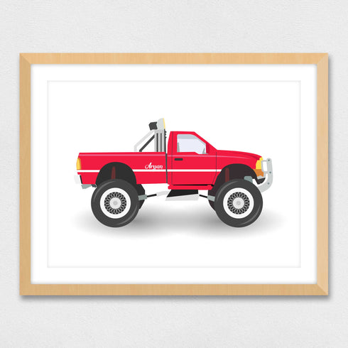 Red Truck - Framed Wall Art