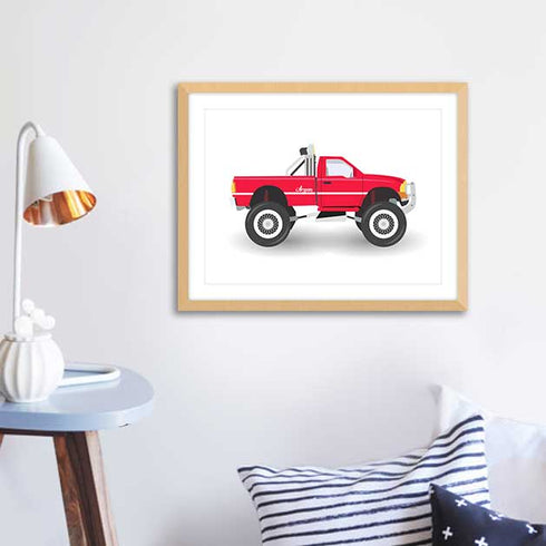 Red Truck - Framed Wall Art