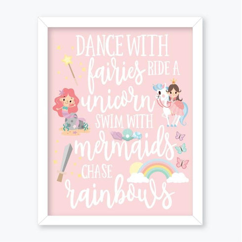 Unicorns, Mermaids & Fairies - Wall Art