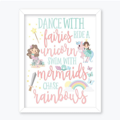 Unicorns, Mermaids & Fairies - Wall Art