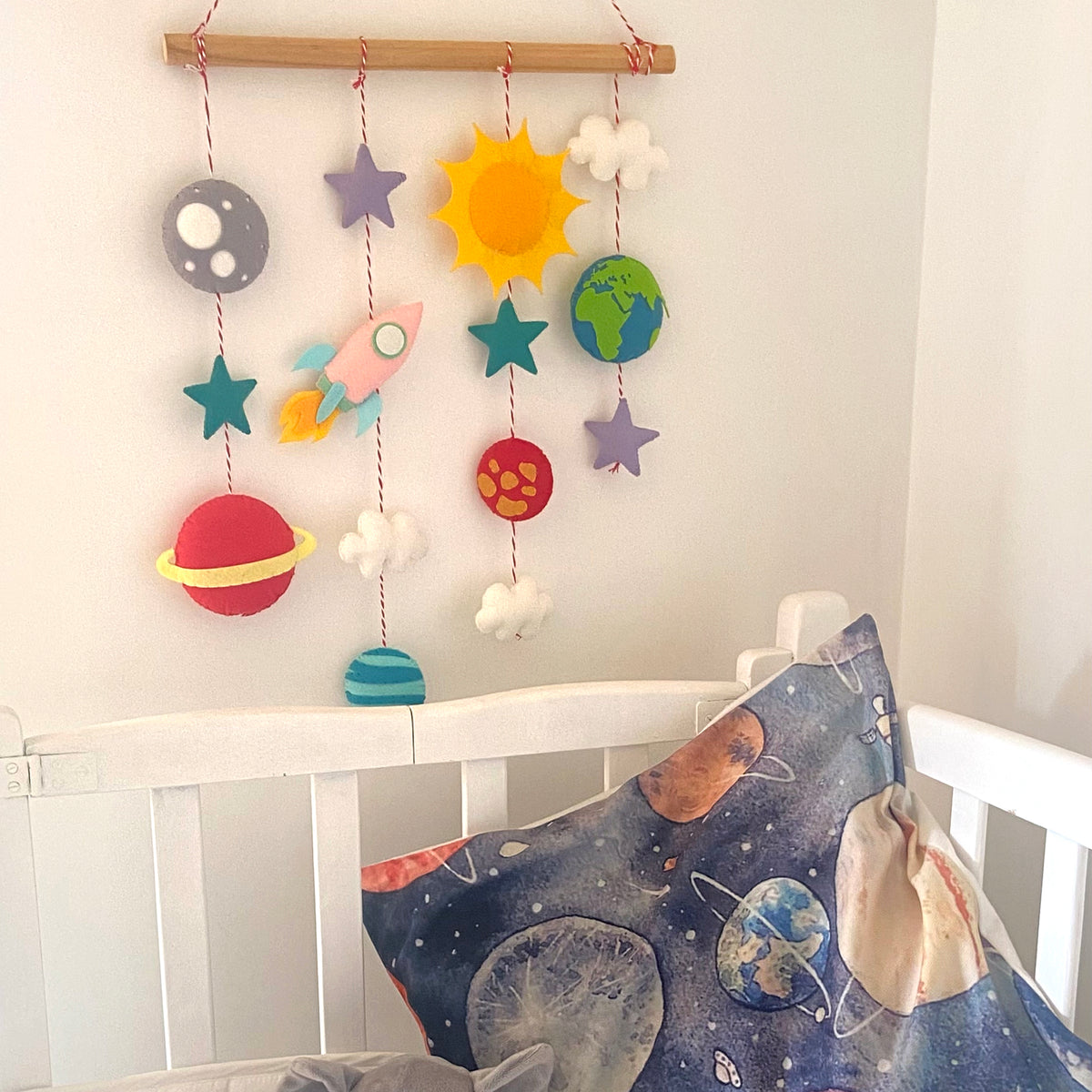 Baby Nursery Solar System Wall Mobile Hanging Décor For Kids Baby