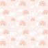 Peach Rainbows Kids Nursery Wallpaper