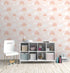 Peach Rainbows Kids Nursery Wallpaper