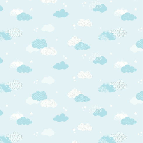 Kids Baby nursery decor Clouds Wallpaper