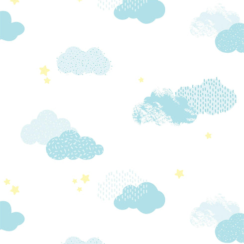 Kids Baby nursery decor Clouds Wallpaper
