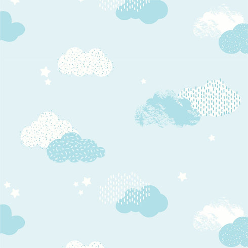 Kids Baby nursery decor Clouds Wallpaper