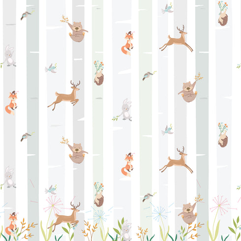 Winsome Woodland Animal Wallpaper