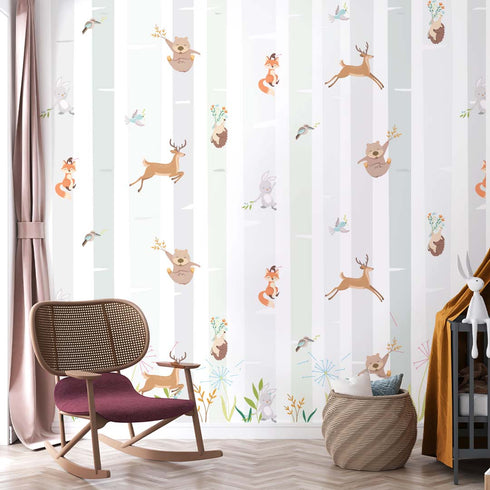 Winsome Woodland Animal Wallpaper