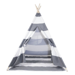 Tent/Tepee - Grey and White Striped