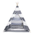 Tent/Tepee - Grey and White Striped