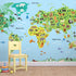 Animal World Map Wallpaper