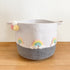 Rainbow - Grey Rope Personalised Storage Basket