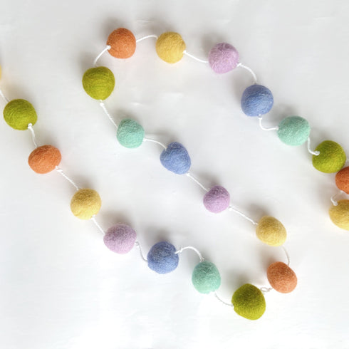 Pastel Felt Ball Garland