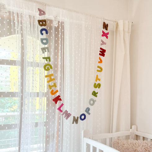 Rainbow A to Z Felt Alphabet Garland