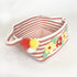 Coral & White Striped Basket - Little Florals