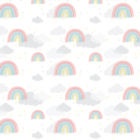 Multicolour Rainbows Kids Nursery Wallpaper