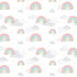 Multicolour Rainbows Kids Nursery Wallpaper