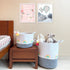 Rainbow - Grey Rope Personalised Storage Basket