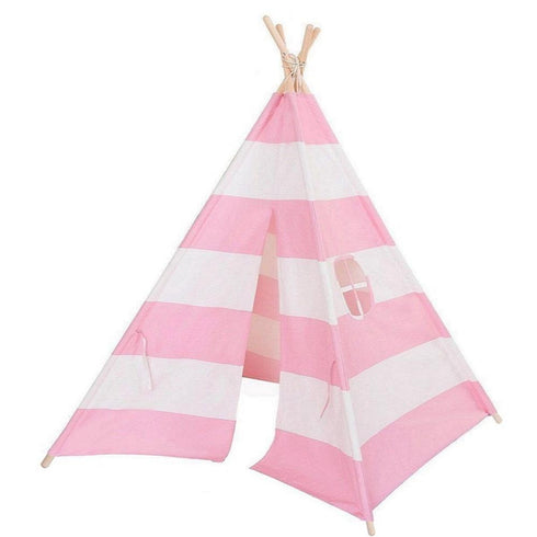 Tent/Tepee - Pink and White Striped