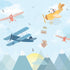Vintage Airplanes Nursery Wallpaper