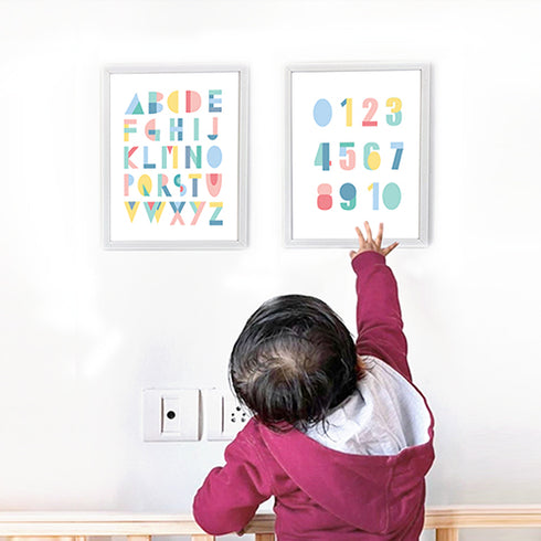 Alphabet & Numbers Wall Art Set