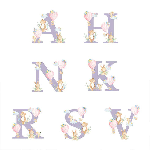 Alphabet Throw Cushion - Hot Air Balloons