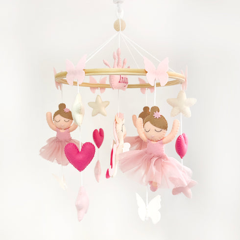 Personalised Little Ballerina Cot Mobile