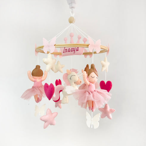 Personalised Little Ballerina Cot Mobile