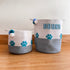 Pet Paws - Grey Rope Personalised Storage Basket