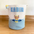 Teddy & Airplanes - Blue Rope Personalised Storage Basket