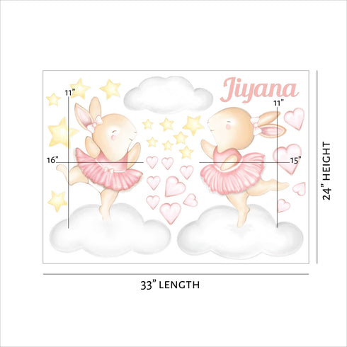 Little Ballerinas - Wall Decal Sticker